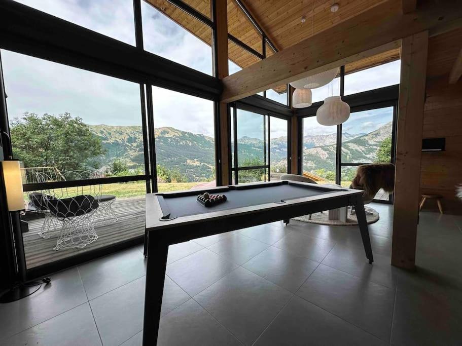 Chalet D'Architecte Avec Vue Panoramique Allos Exterior foto