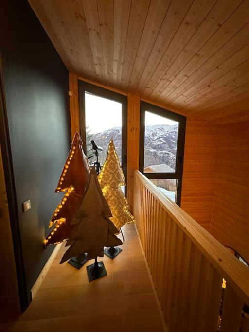 Chalet D'Architecte Avec Vue Panoramique Allos Exterior foto