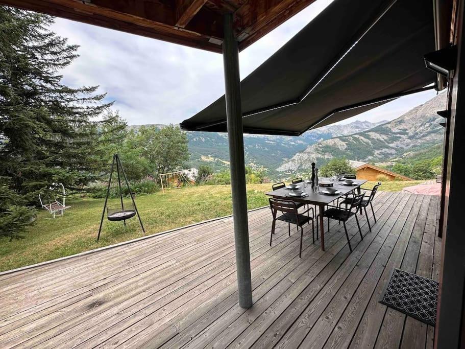 Chalet D'Architecte Avec Vue Panoramique Allos Exterior foto