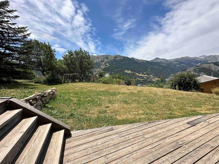 Chalet D'Architecte Avec Vue Panoramique Allos Exterior foto