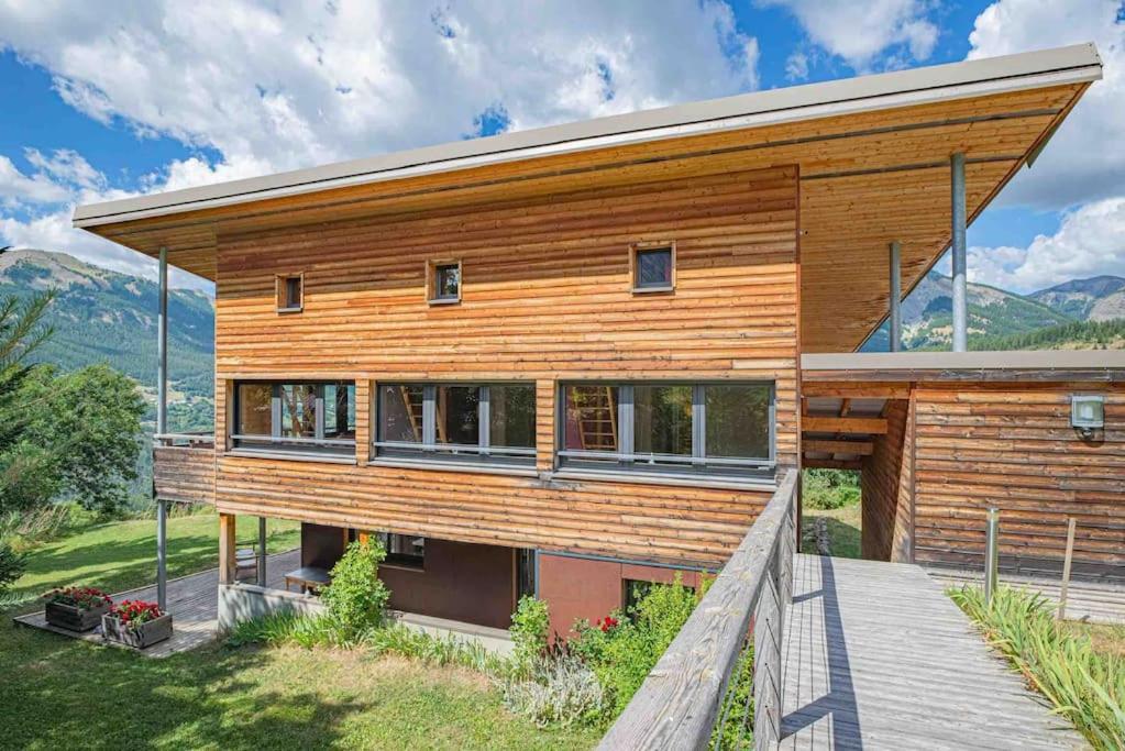 Chalet D'Architecte Avec Vue Panoramique Allos Exterior foto